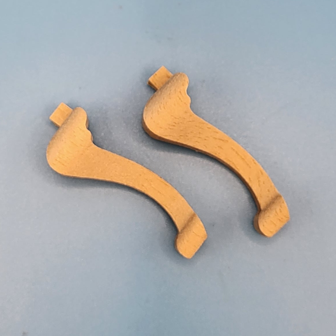 Miniature 1/12 Scale Cabriole Legs - 1 9/16" Unfinished Wood