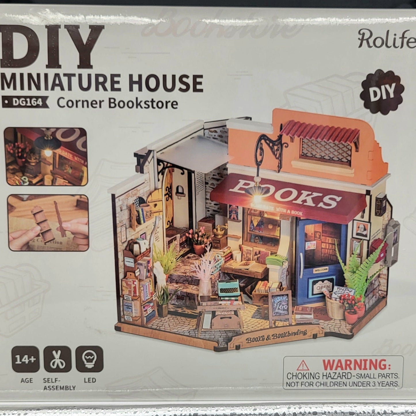 Corner Bookstore - DIY Miniature House Kit