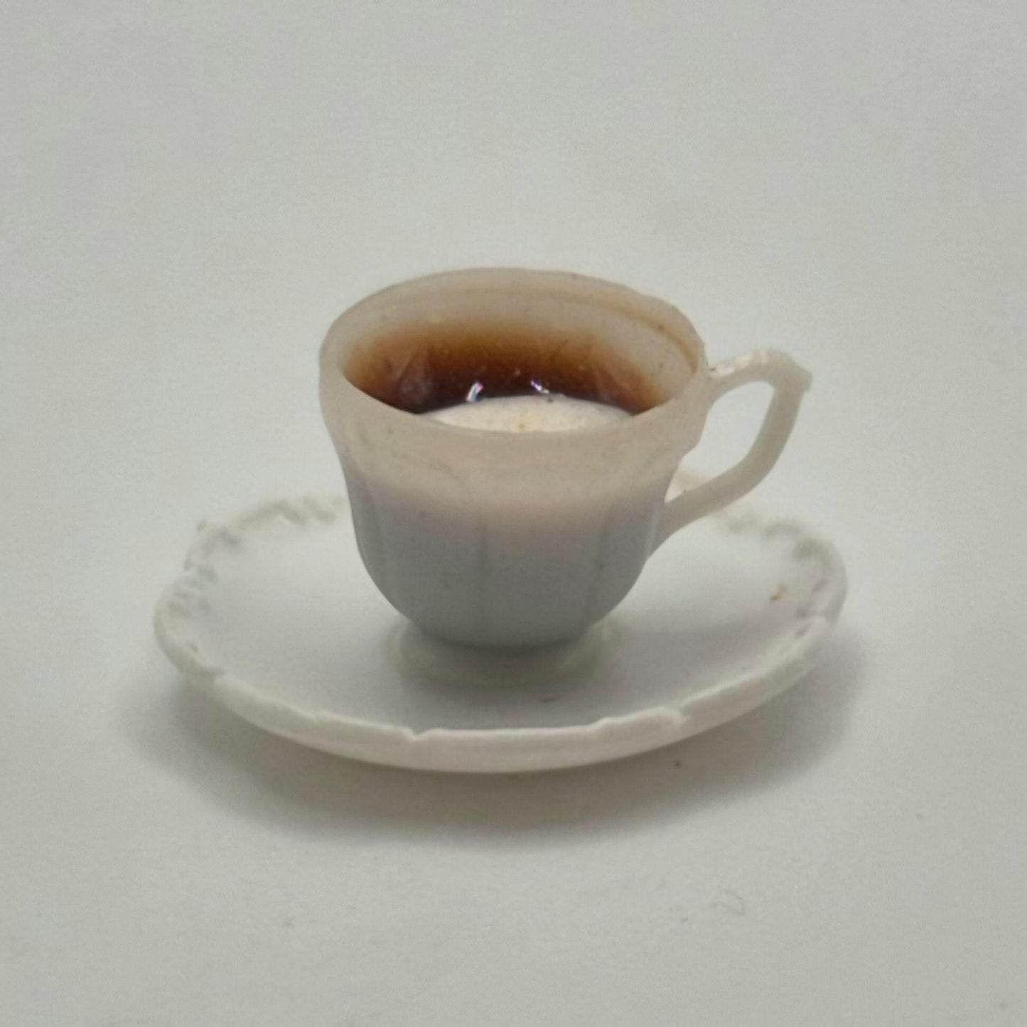 Cup of Cocoa - Hot Chocolate in Cup and Saucer - 1/12 Scale Dollhouse Miniature