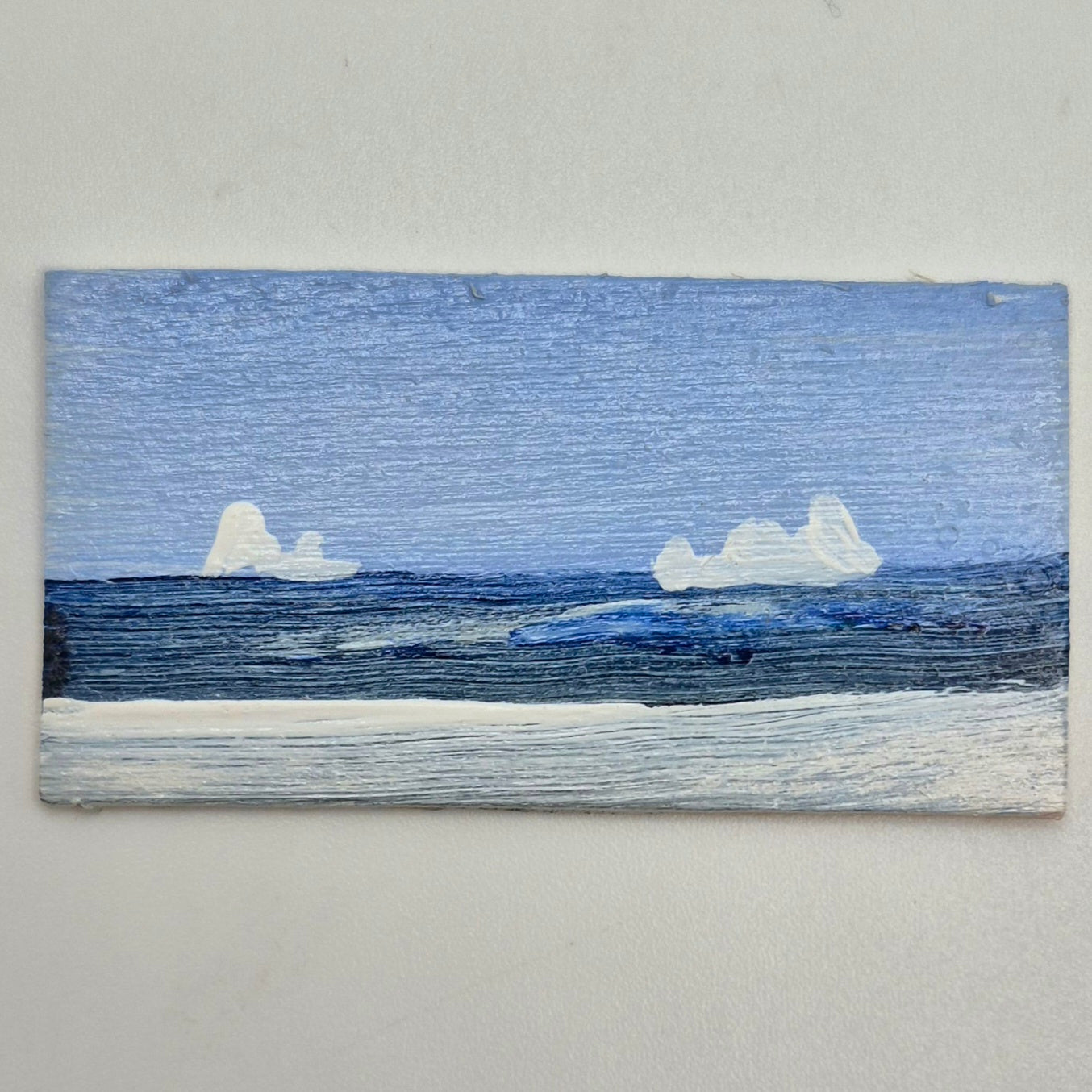 Icebergs Oil Painting by Teri Morris - 1/12 Scale Dollhouse Miniature