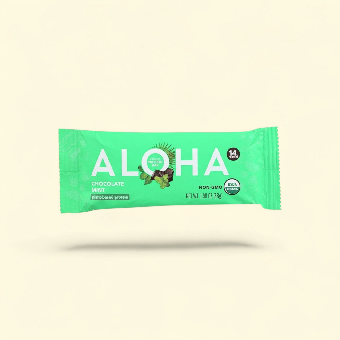 ALOHA Protein Bars, Chocolate Mint, 14g Protein (Pack of 12)