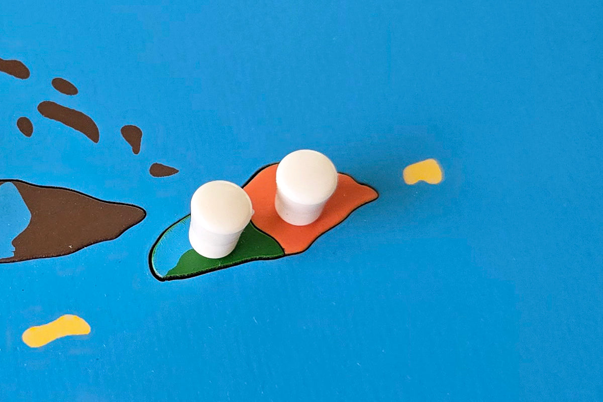 Dominican Republic - Puzzle Piece of North America (Plastic Knob)
