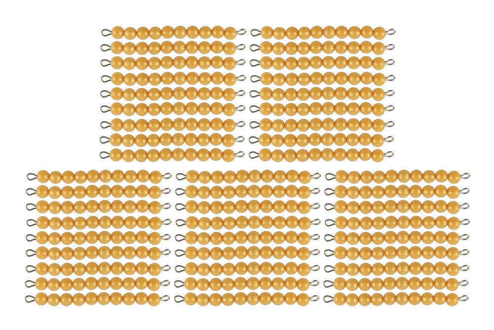 45 Golden Bead Bars of Ten (C Beads)