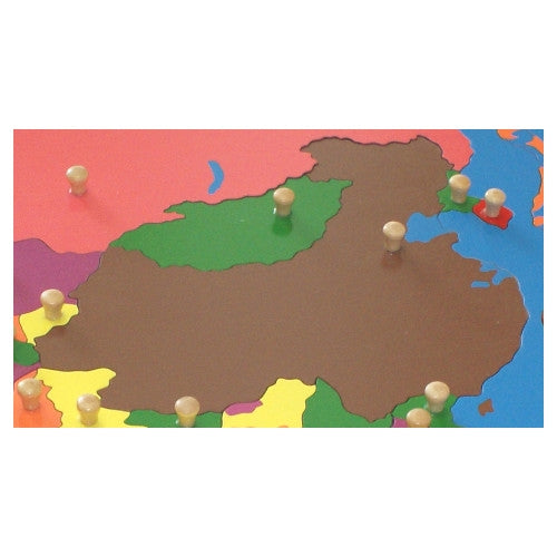 China - Puzzle Piece of Asia (Wood Knob)