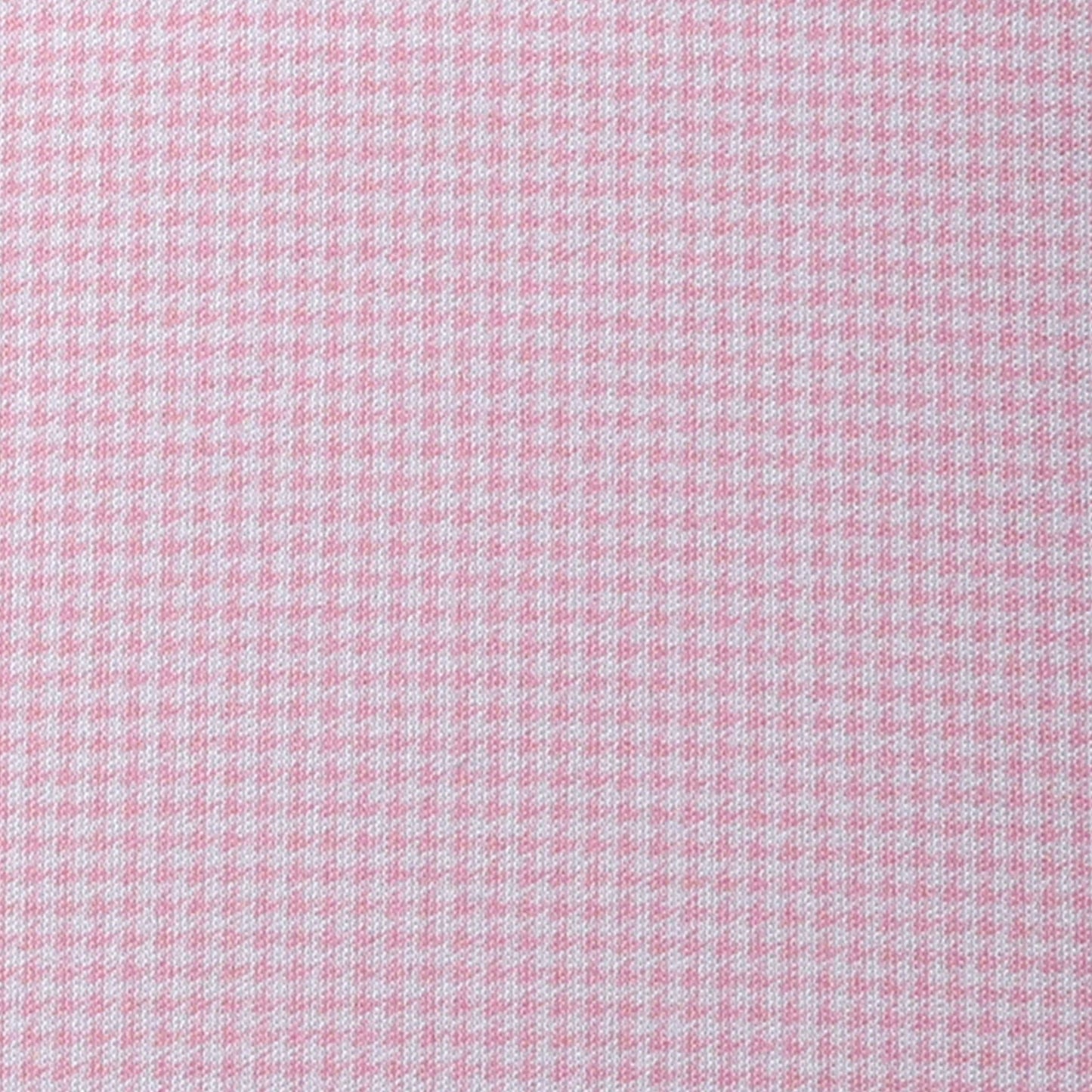 Semi-Spread Collar Polo Pink Houndstooth