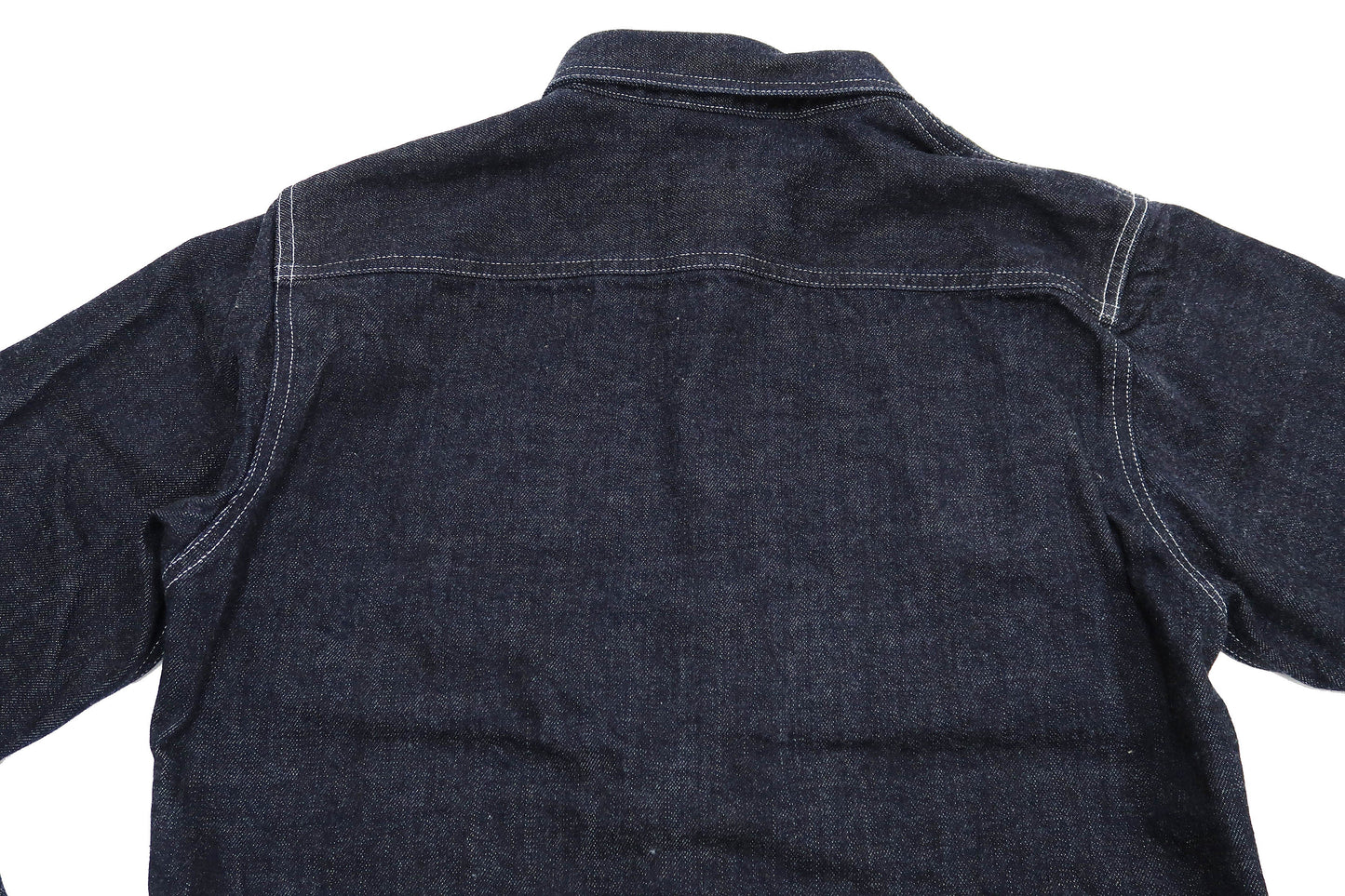 Kojima Genes Mixed Panel Shirt Men's Denim x Herringbone Long Sleeve Two Tone Button Up Shirt rnb282S RNB-282S Indigo
