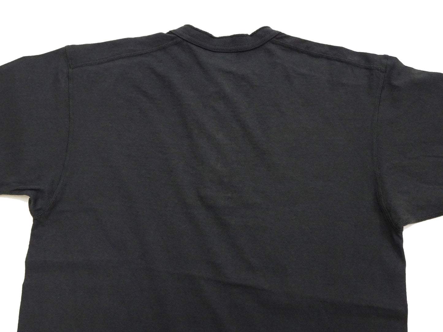 TOYS McCOY Plain Loopwheel Henley T-Shirt - Men's Short Sleeve Tubular Tee The Great American Hero Union Shirt TMC2537 030 Faded-Black