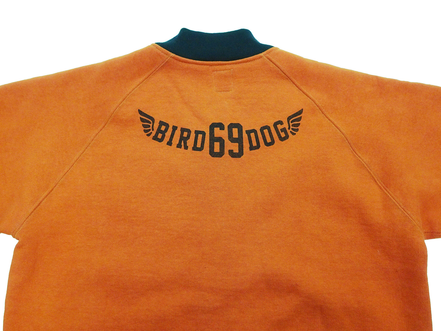 TOYS McCOY Men's Flying Ace Snoopy Zip-Up Sweatshirt - USAF C-2 Inspired, No Hood, Heavyweight 100% Cotton Loopwheel Fleece, Two-Tone Contrast Panel Design - Made in Japan (TMC2551 070 orange and black)