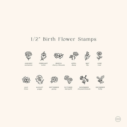 Engravable Birth Flower Mini Locket Necklace
