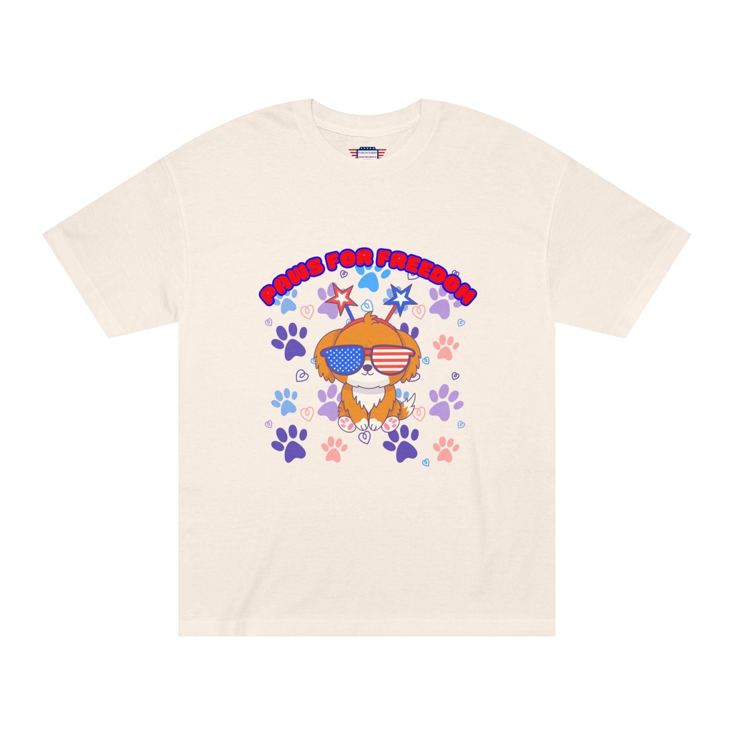 'Paws for Freedom' Unisex Classic Tee - Celebrate Pets & Patriotism