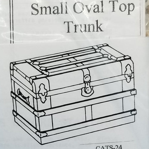 Small Oval Top Trunk Kit by Cats Paw - 1/12 Scale Miniature