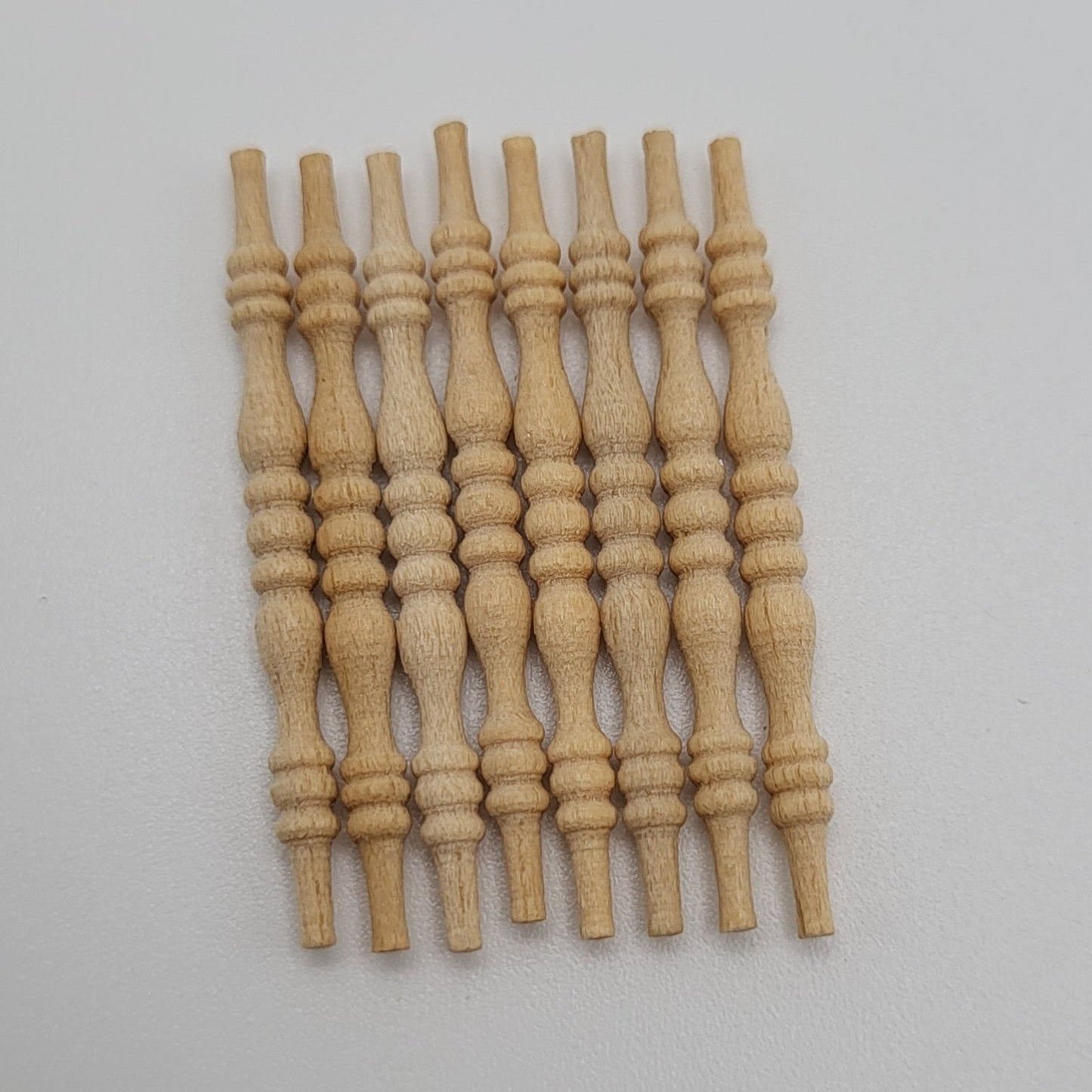 Spindles - Package of 8 - 1 3/8" Long - 1/12 Scale Dollhouse Miniature