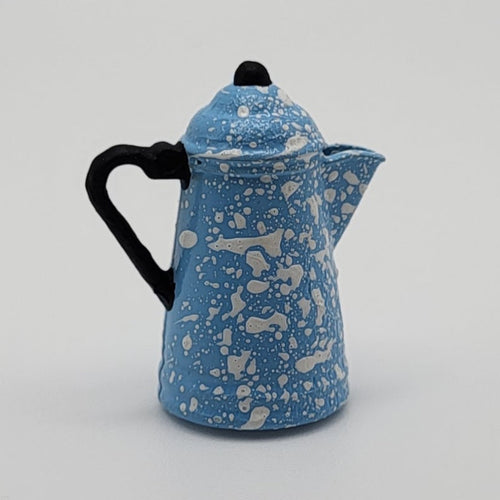 Blue and White Coffee Pot - 1/12 Scale Dollhouse Miniatrure