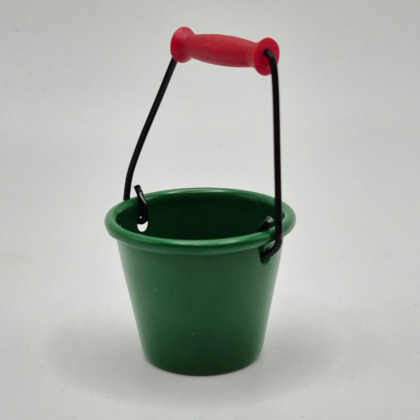 Green Bucket - Metal - 1/12 Scale Dollhouse Miniature