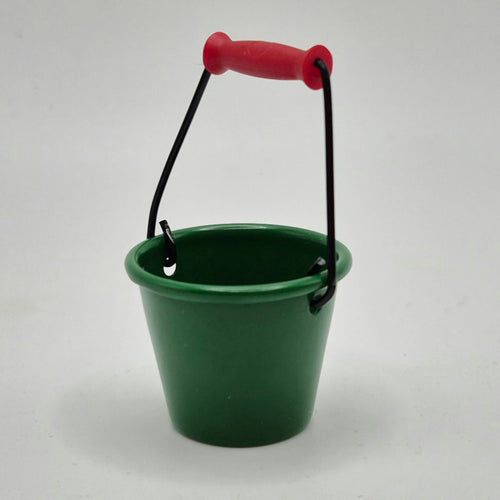 Green Bucket - Metal - 1/12 Scale Dollhouse Miniature