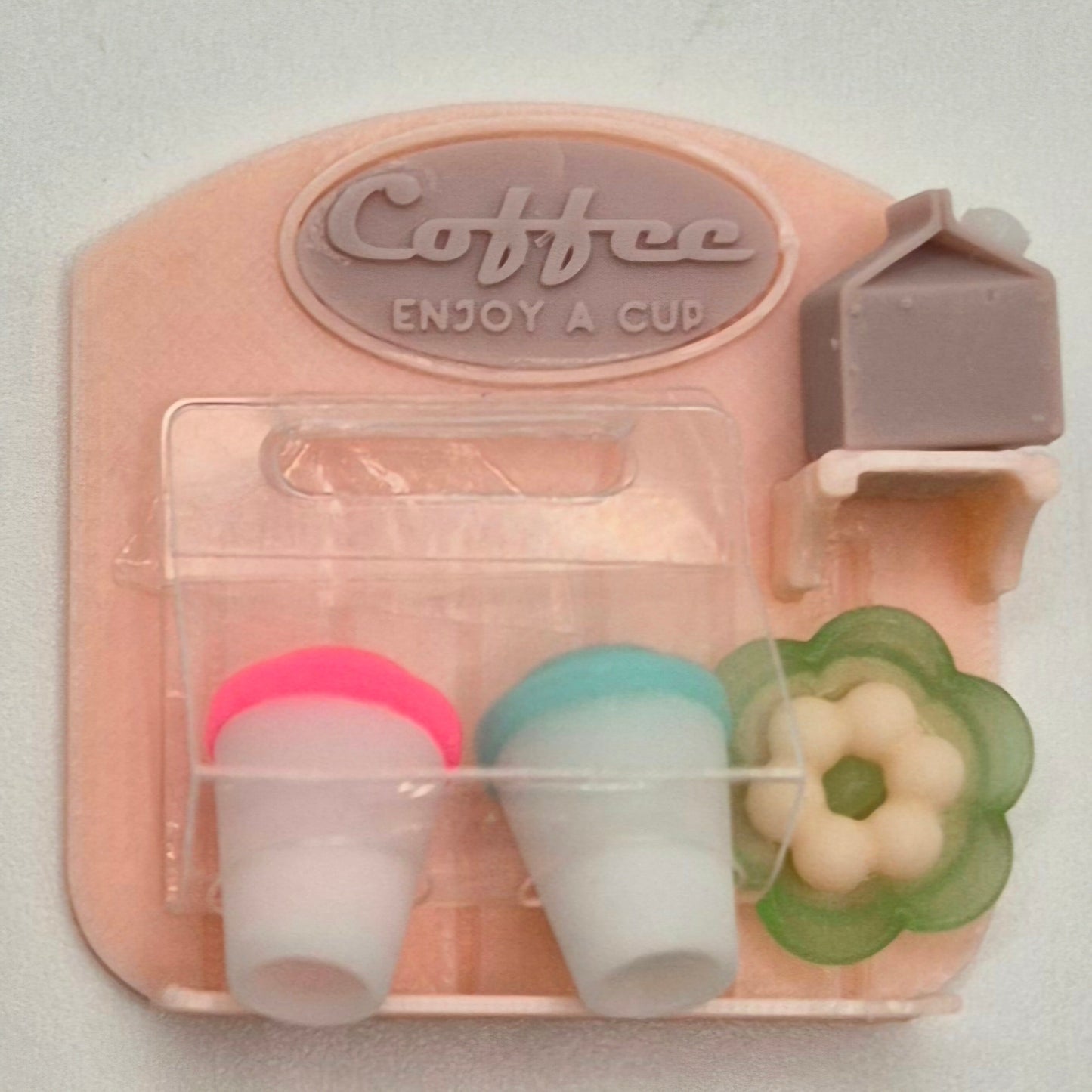 Coffee Cups with Sweet - 3D Printed Kit - Ivette Orellana - 1/12 Scale Dollhouse Miniature