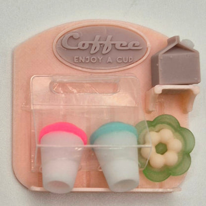 Coffee Cups with Sweet - 3D Printed Kit - Ivette Orellana - 1/12 Scale Dollhouse Miniature