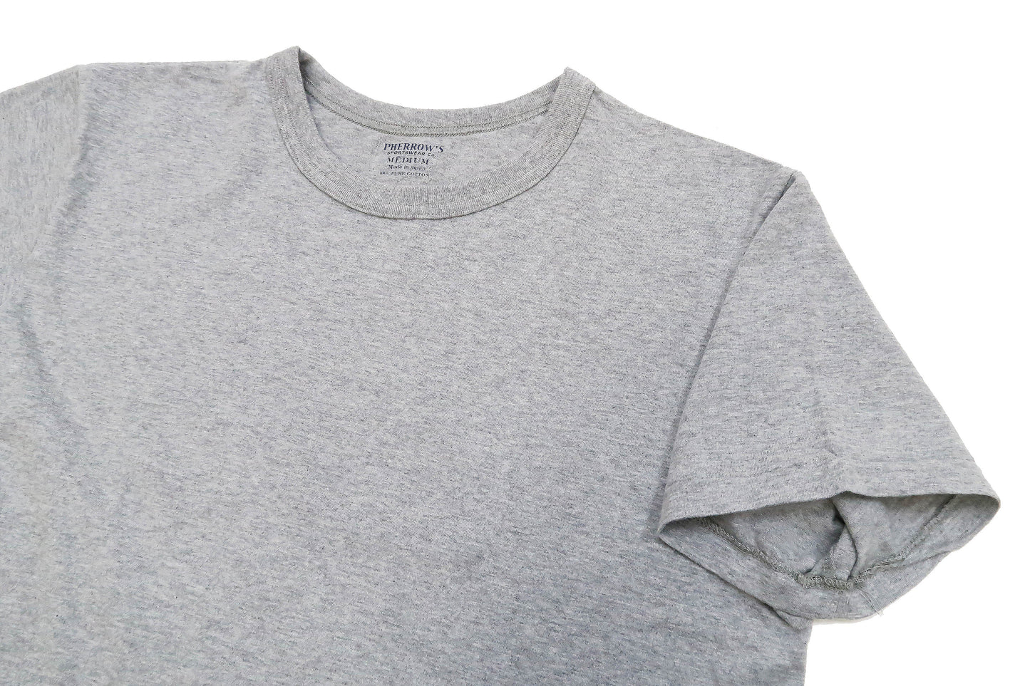 Pherrows 2-Pack T-shirts Men's Pack of two T-shirts Plain Solid Color Lightweight Short Sleeve Loopwheel Tee Pherrow's 2PACK-TEE Heather-Gray