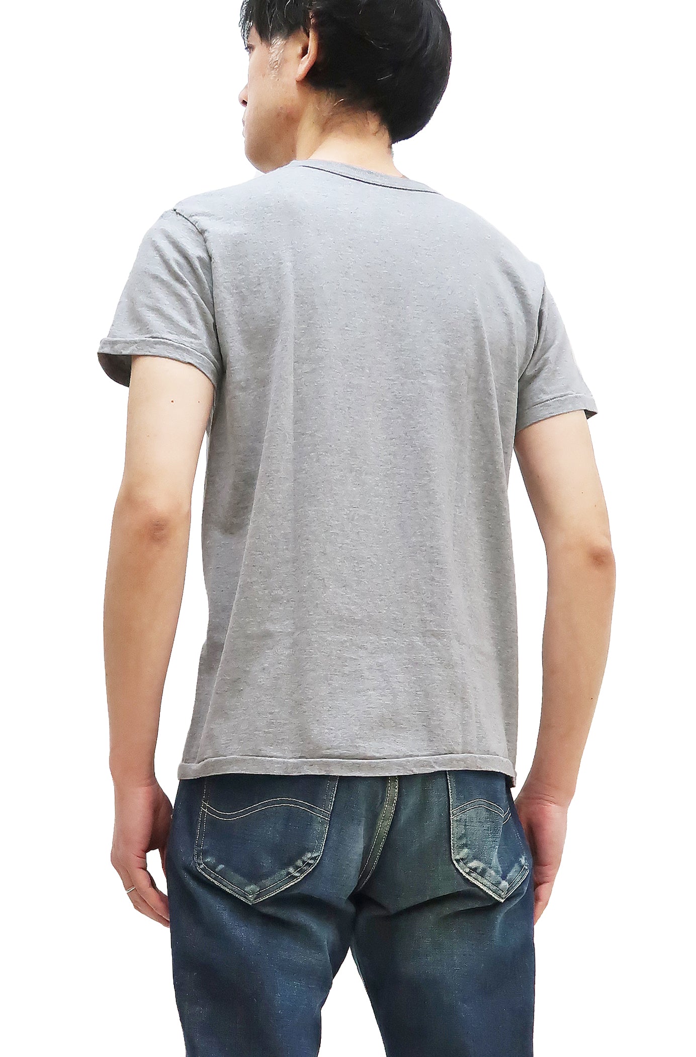 Pherrows 2-Pack T-shirts Men's Pack of two T-shirts Plain Solid Color Lightweight Short Sleeve Loopwheel Tee Pherrow's 2PACK-TEE Heather-Gray