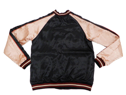 Japanesque Men's Japanese Souvenir Jacket Tree Frog Sukajan 3RSJ-043 Black/Pink
