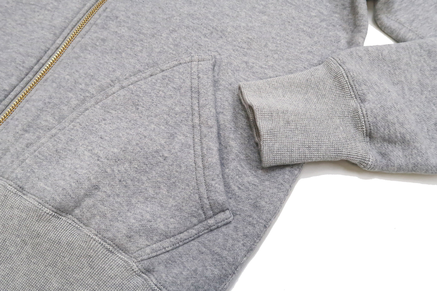 Studio D'artisan Plain Hoodie Men's Solid Zip-Up Hooded Sweatshirt 8087M Heather-Grey