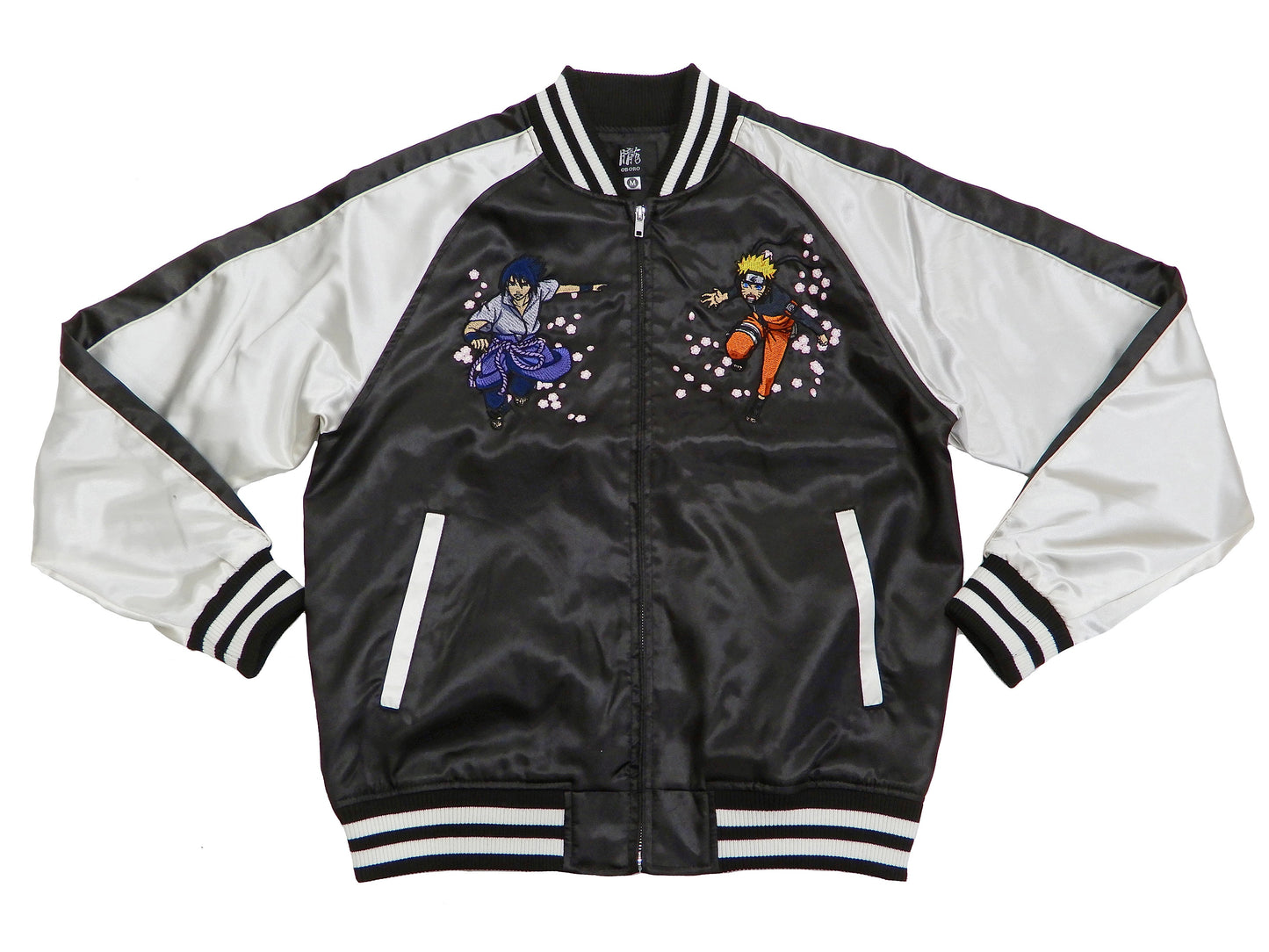 Naruto Jacket Men's Japanese Souvenir Jacket Naruto Shippuden Sukajan 9001823 Black/Off