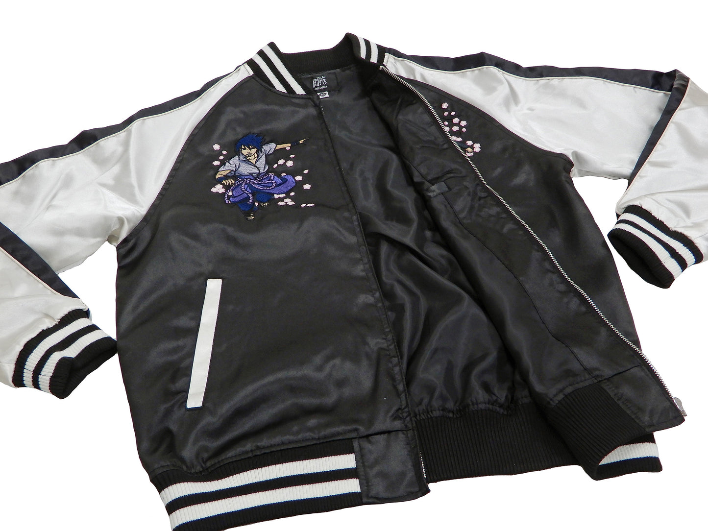 Naruto Jacket Men's Japanese Souvenir Jacket Naruto Shippuden Sukajan 9001823 Black/Off