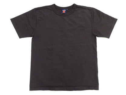 Studio D'artisan Plain T-Shirt Made from Heavyweight Loopwheeled Jersey Fabric Men's Tsuri-Ami Short Sleeve Tee 9913 Charcoal Black (Faded Black)
