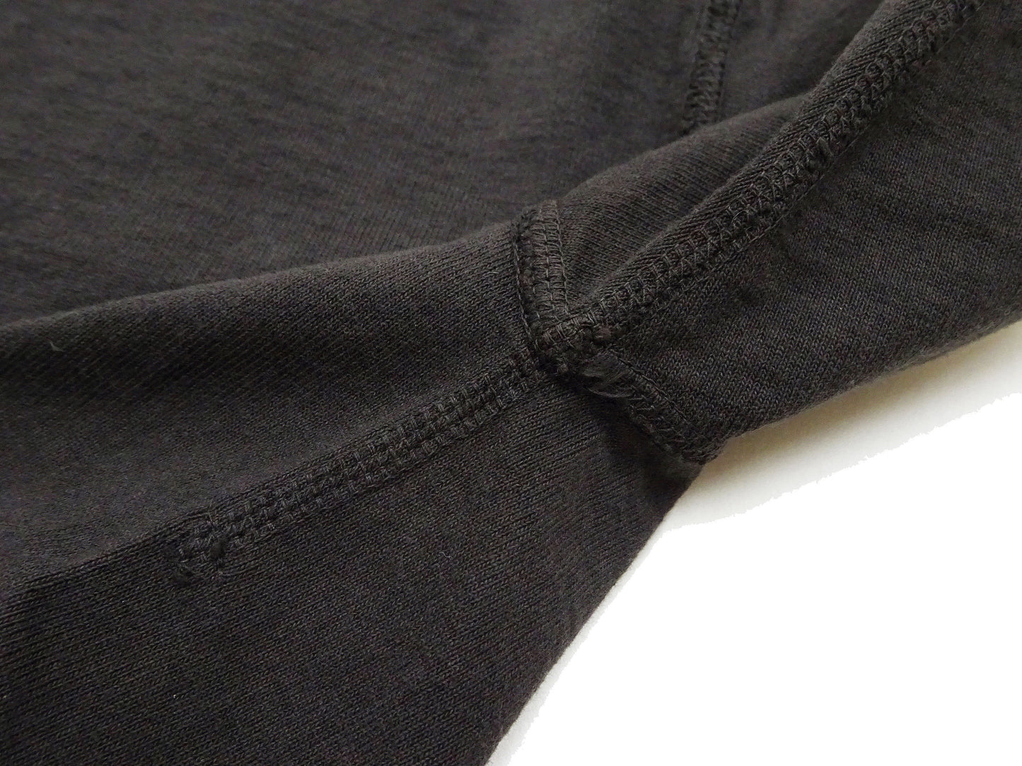 Studio D'artisan Plain T-Shirt Made from Heavyweight Loopwheeled Jersey Fabric Men's Tsuri-Ami Short Sleeve Tee 9913 Charcoal Black (Faded Black)