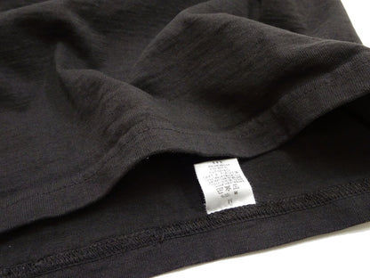 Studio D'artisan Plain T-Shirt Made from Heavyweight Loopwheeled Jersey Fabric Men's Tsuri-Ami Short Sleeve Tee 9913 Charcoal Black (Faded Black)
