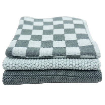 Ecovask Dish Cloth 3pc Variety Pack Organic Cotton