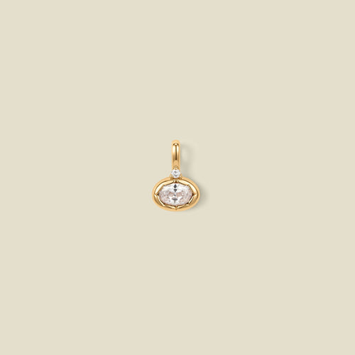 April Oval Birthstone Charm