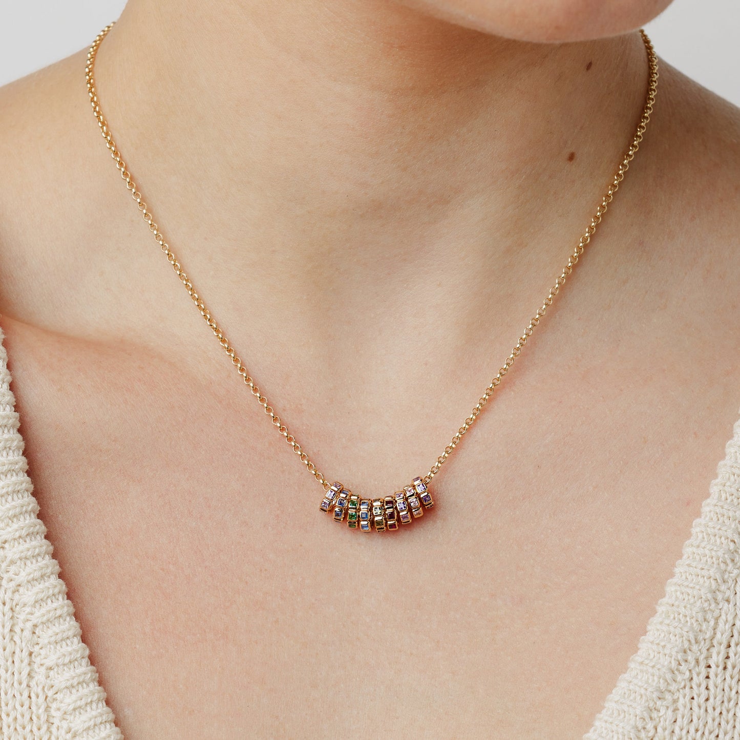 January Birthstone Spacer Charm