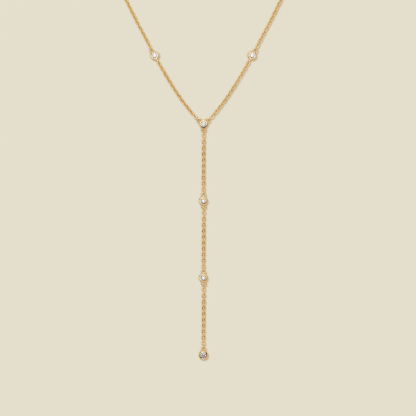 CZ Poppy Lariat Necklace | Final Sale