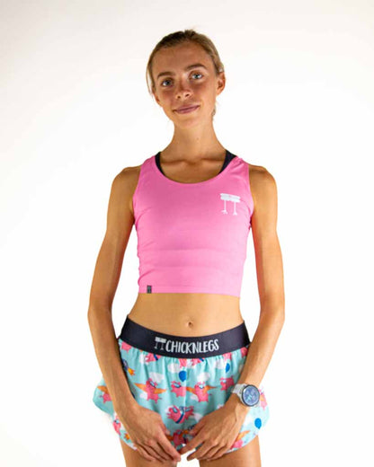 Bubblegum Pink PWR Crop Top