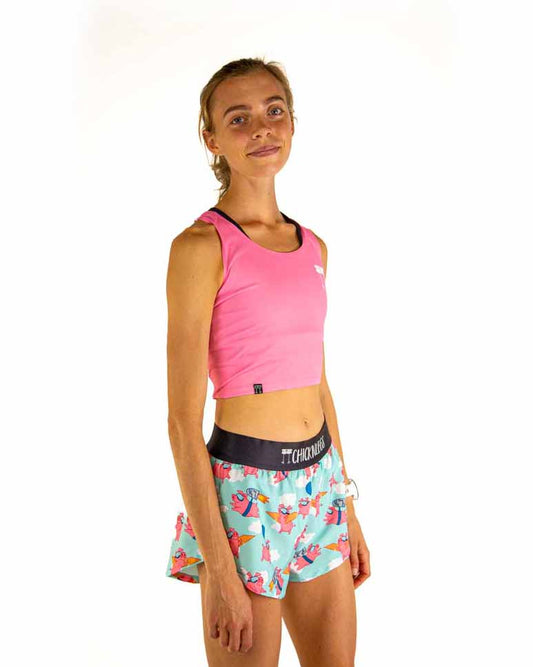 Bubblegum Pink PWR Crop Top