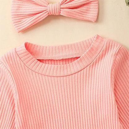 ARIEL Ruffle Long-Sleeve Romper with Headband