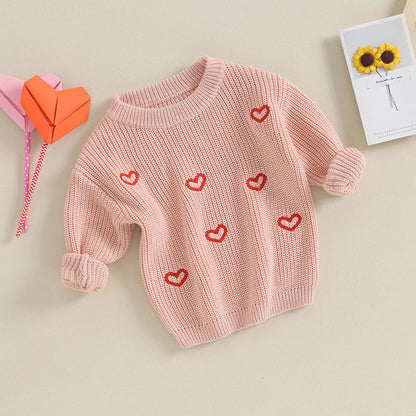LITTLE HEARTS Knitted Sweater