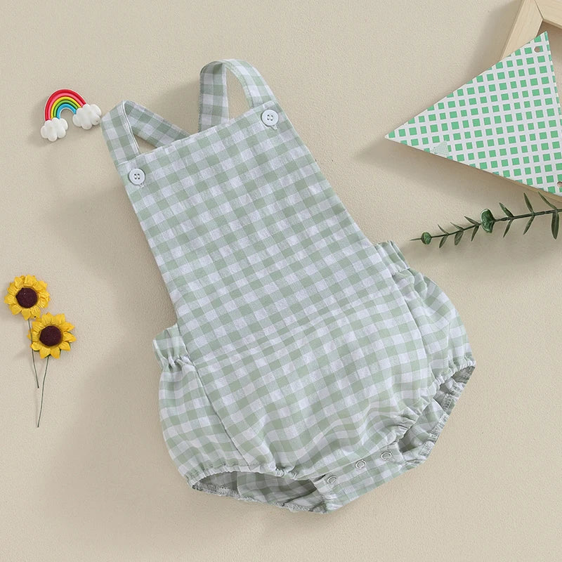 PAULINA Checkered Romper