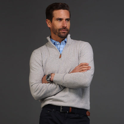 Semi-Spread Collar Polo Pienza Blue Windowpane