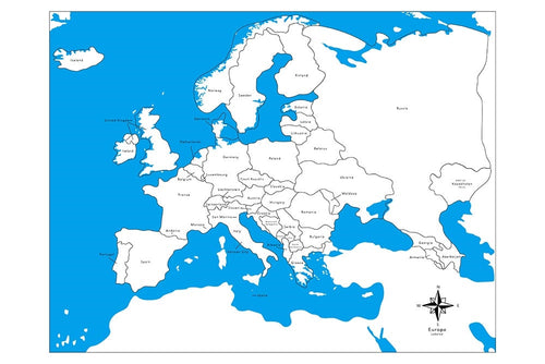 Labeled Europe Control Map