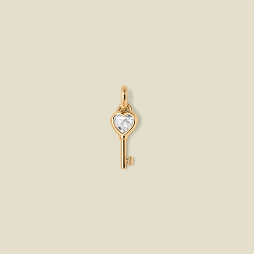 CZ Heart Key Charm | Final Sale