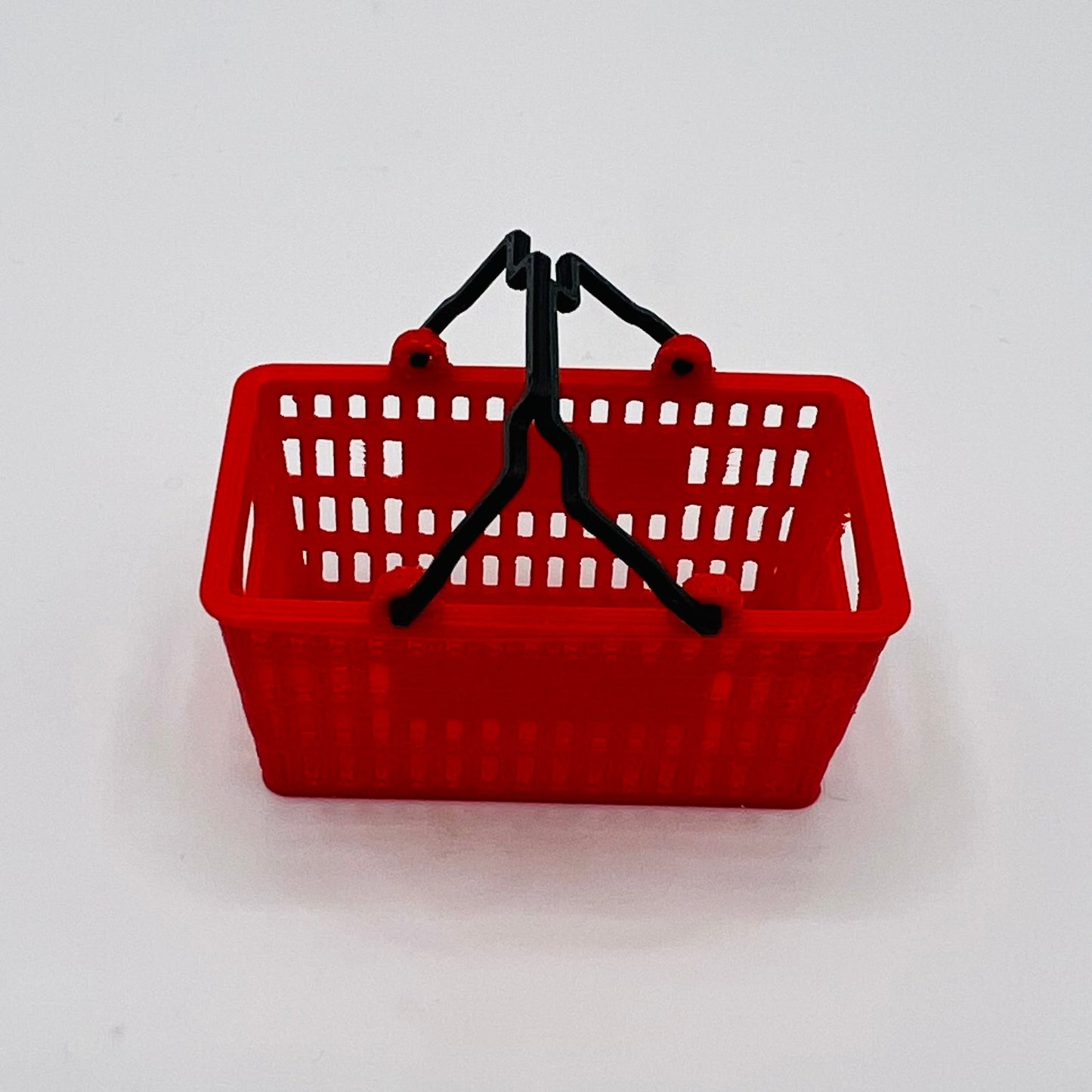 Plastic Shopping Basket - 1/12 Scale Dollhouse Miniature