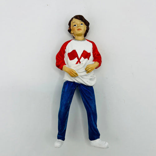 Modern Boy in T-Shirt and Jeans - Resin Doll - 1/12 Scale Dollhouse Miniature