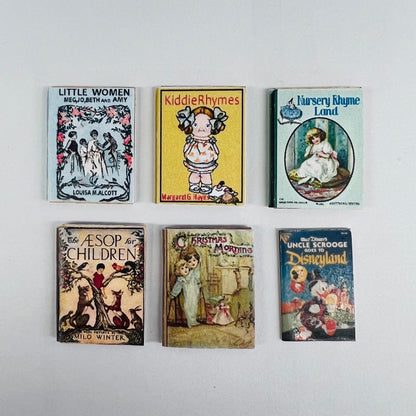 Story Books - Set of 6 - 1/12 Scale Dollhouse Miniature