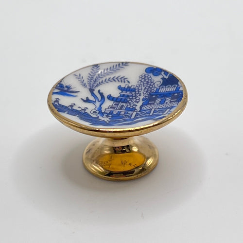 Ceramic Cake Plate - 1/12 Scale Dollhouse Miniature