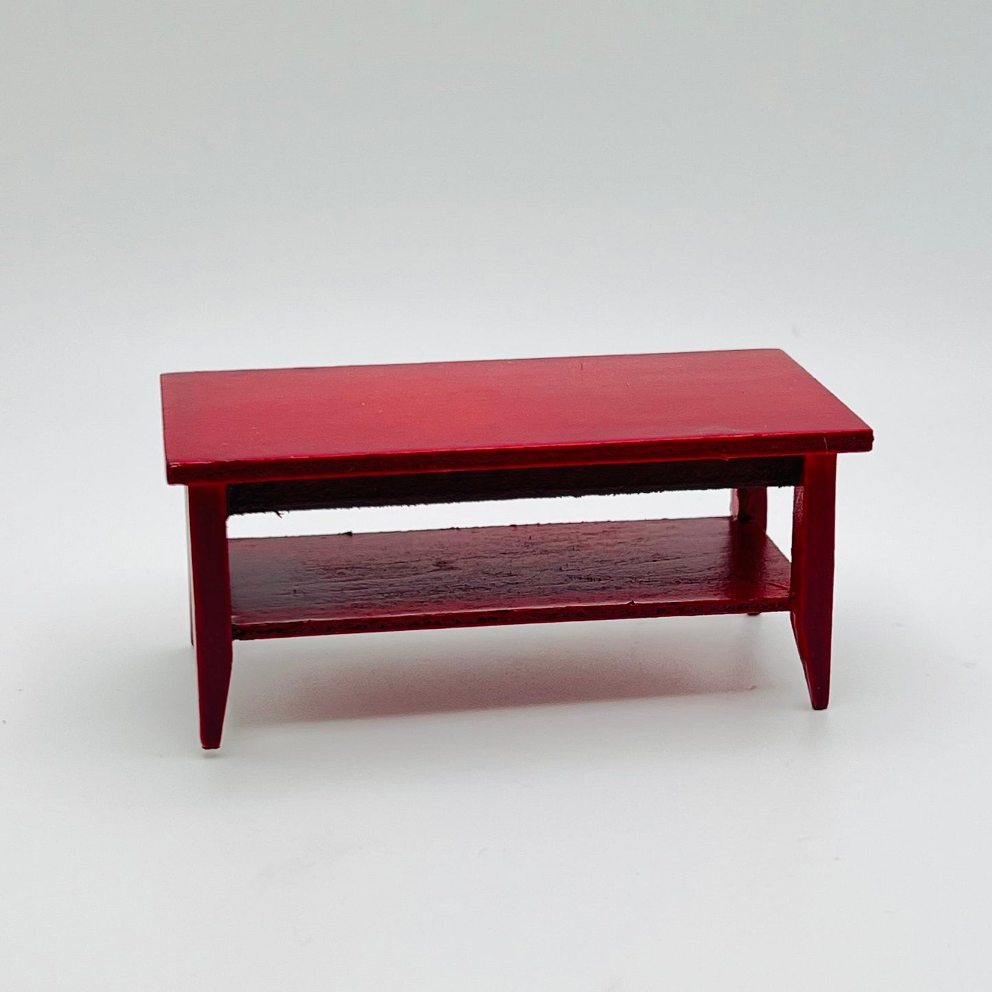 Rectangular Coffee Table - Mahogany - 1/12 Scale Dollhouse Miniature