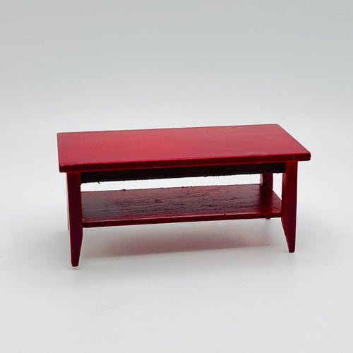 Rectangular Coffee Table - Mahogany - 1/12 Scale Dollhouse Miniature