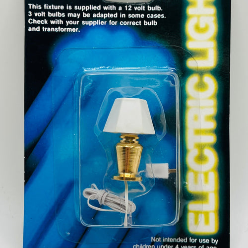 Brass Desk Lamp - 12-Volt - 1/12 Scale Dollhouse Miniature