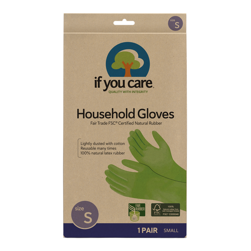 If You Care Reusable FSC Certifed Rubber Gloves - Small